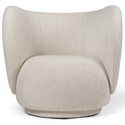 Ferm Living – Fauteuil Rico, Soft bouclé Off White