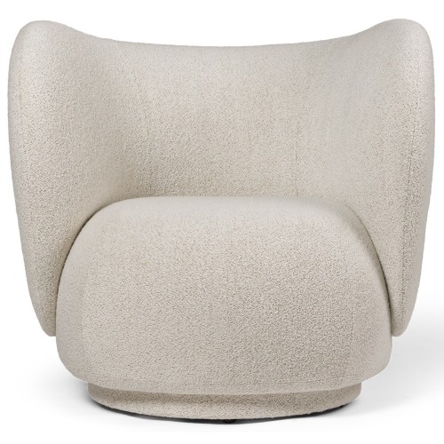 Ferm Living – Fauteuil Rico, Soft bouclé Off White