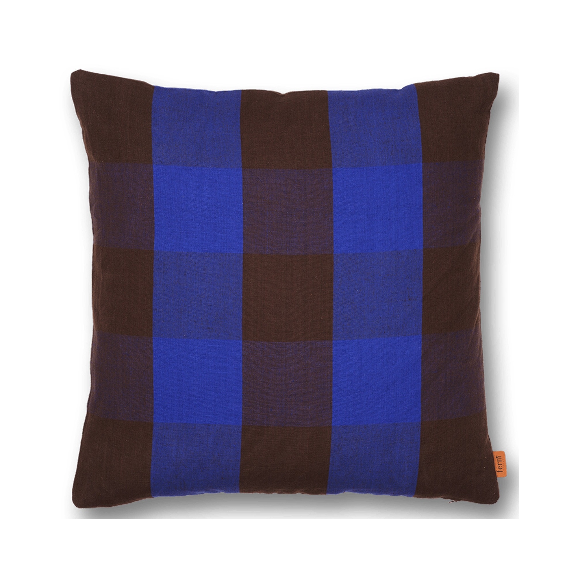 Grand Cushion cover - chocolate / bright blue - Ferm Living