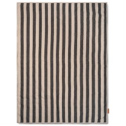 Grand quilted blanket - sand / black - Ferm Living