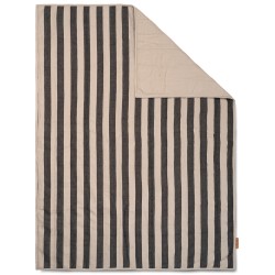 couverture matelassée Grand - sable / noir - Ferm Living