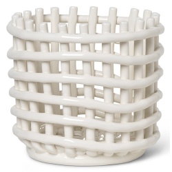 Ceramic basket S - off-white - Ferm Living