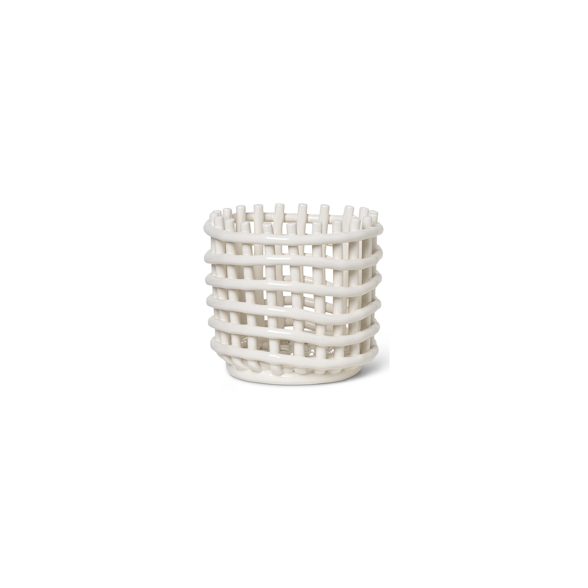 Ceramic basket S - off-white - Ferm Living