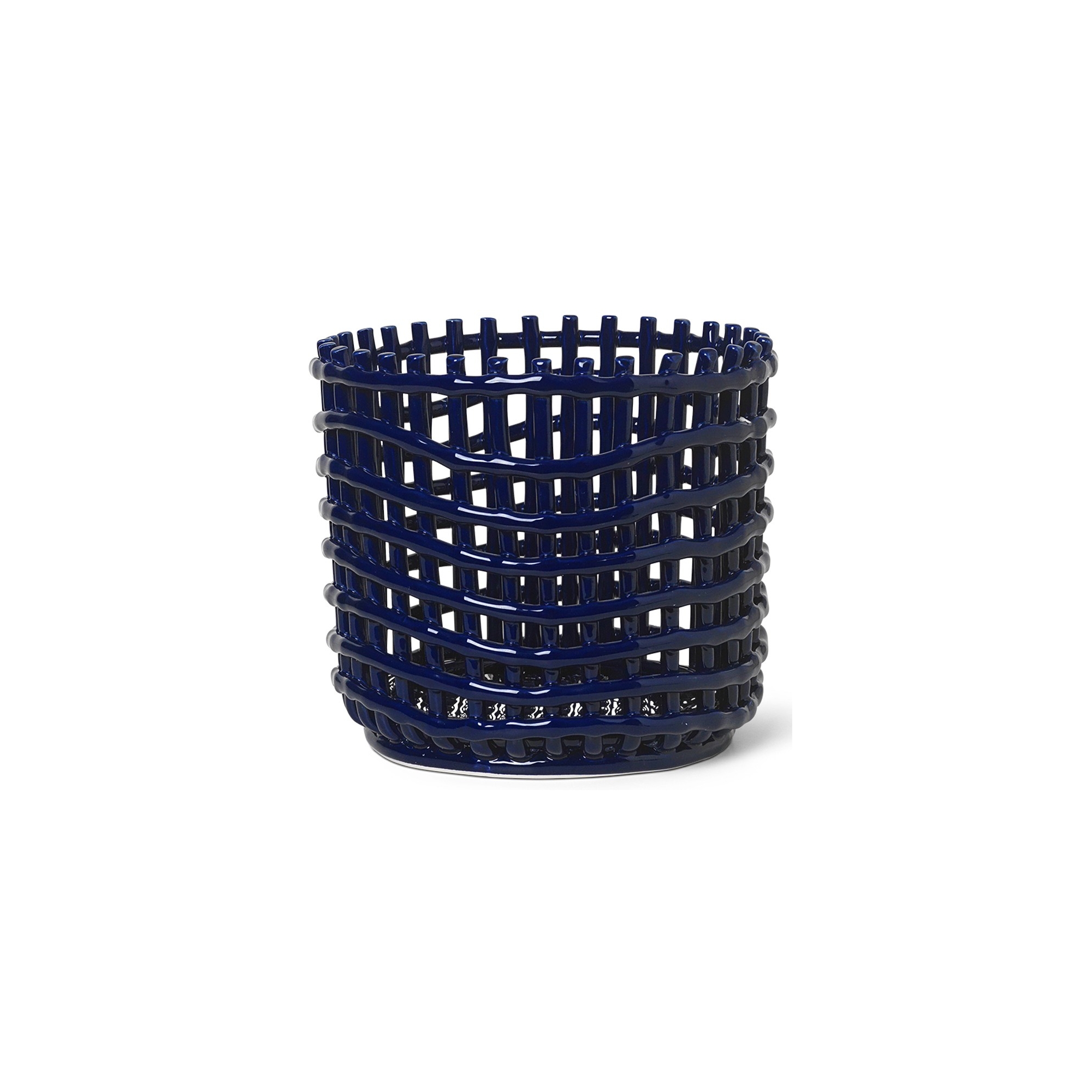 Ceramic basket S - blue - Ferm Living