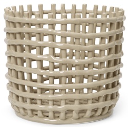 Ceramic basket L - cashmere - Ferm Living