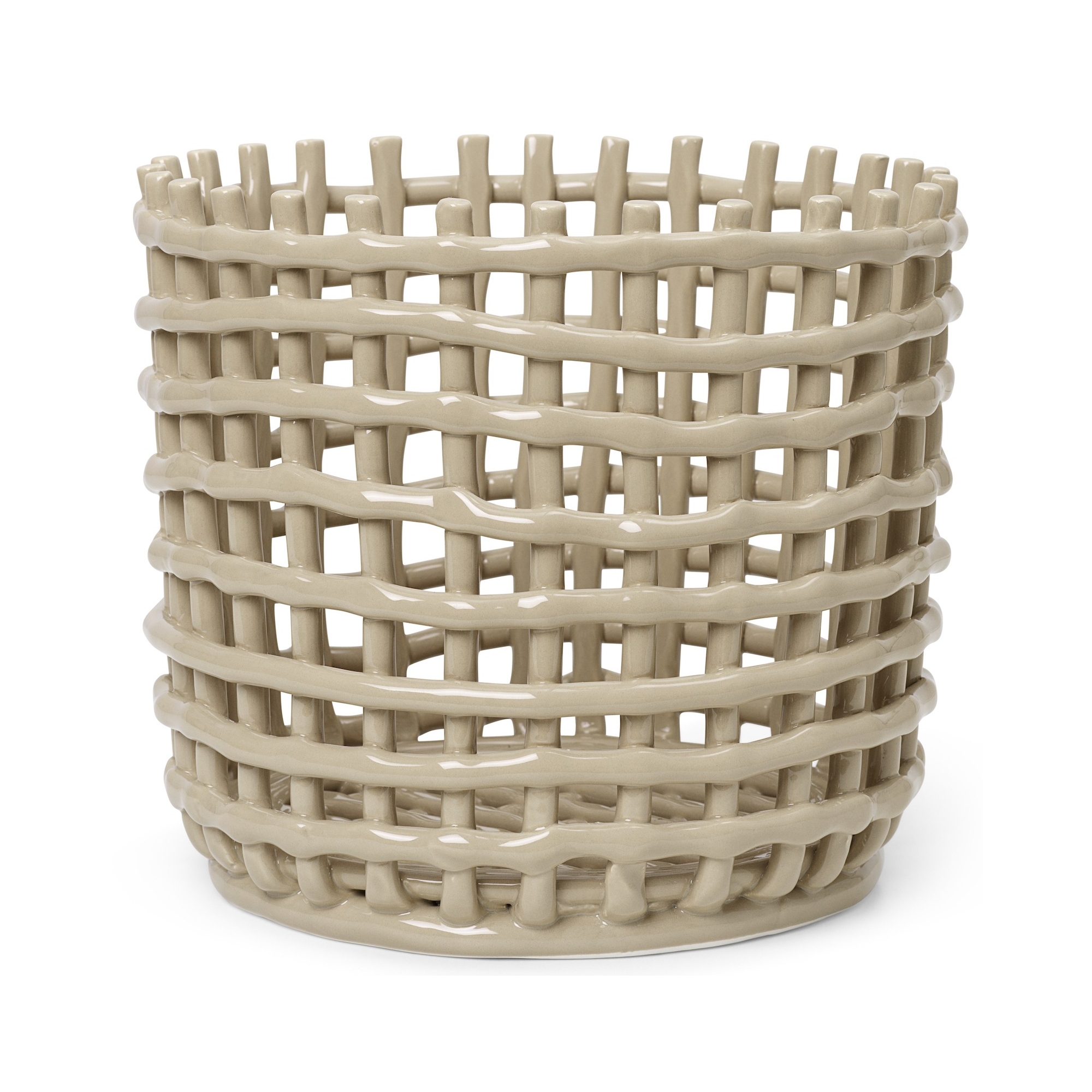 Ceramic basket L - cashmere - Ferm Living