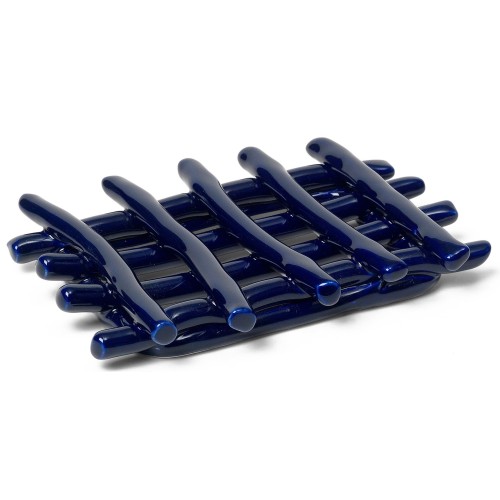 Ceramic soap tray - blue - Ferm Living