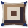 Border Cushion cover - carob brown / bright blue - Ferm Living