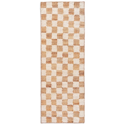 Check Wool runner – Off-white/natural - 70 x 180 cm - Ferm Living