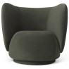 Ferm Living – Fauteuil Rico, Rich Velvet 104 Pine