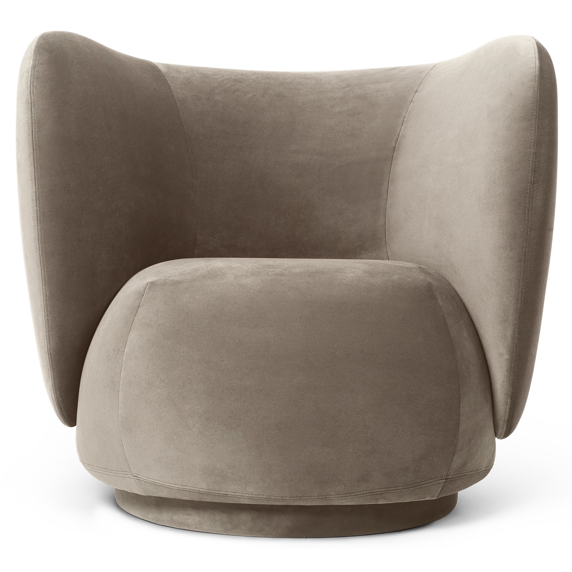 Ferm Living – Rico Lounge chair, Rich Velvet 26 Beige