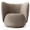 Ferm Living – Fauteuil Rico, Rich Velvet 26 Beige