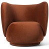 Ferm Living – Fauteuil Rico, Rich Velvet 21 Rust