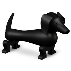 Dachshund - dark stained oak - H11cm - Kay Bojesen