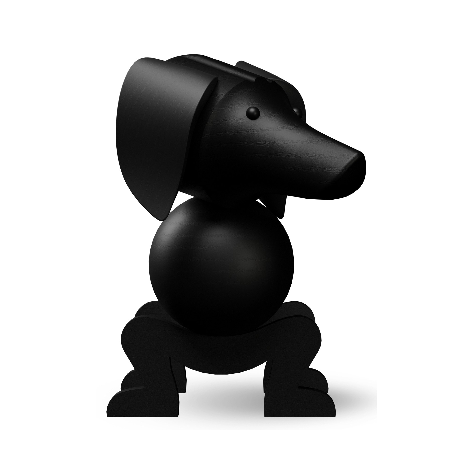 Dachshund - dark stained oak - H19,5cm - Kay Bojesen