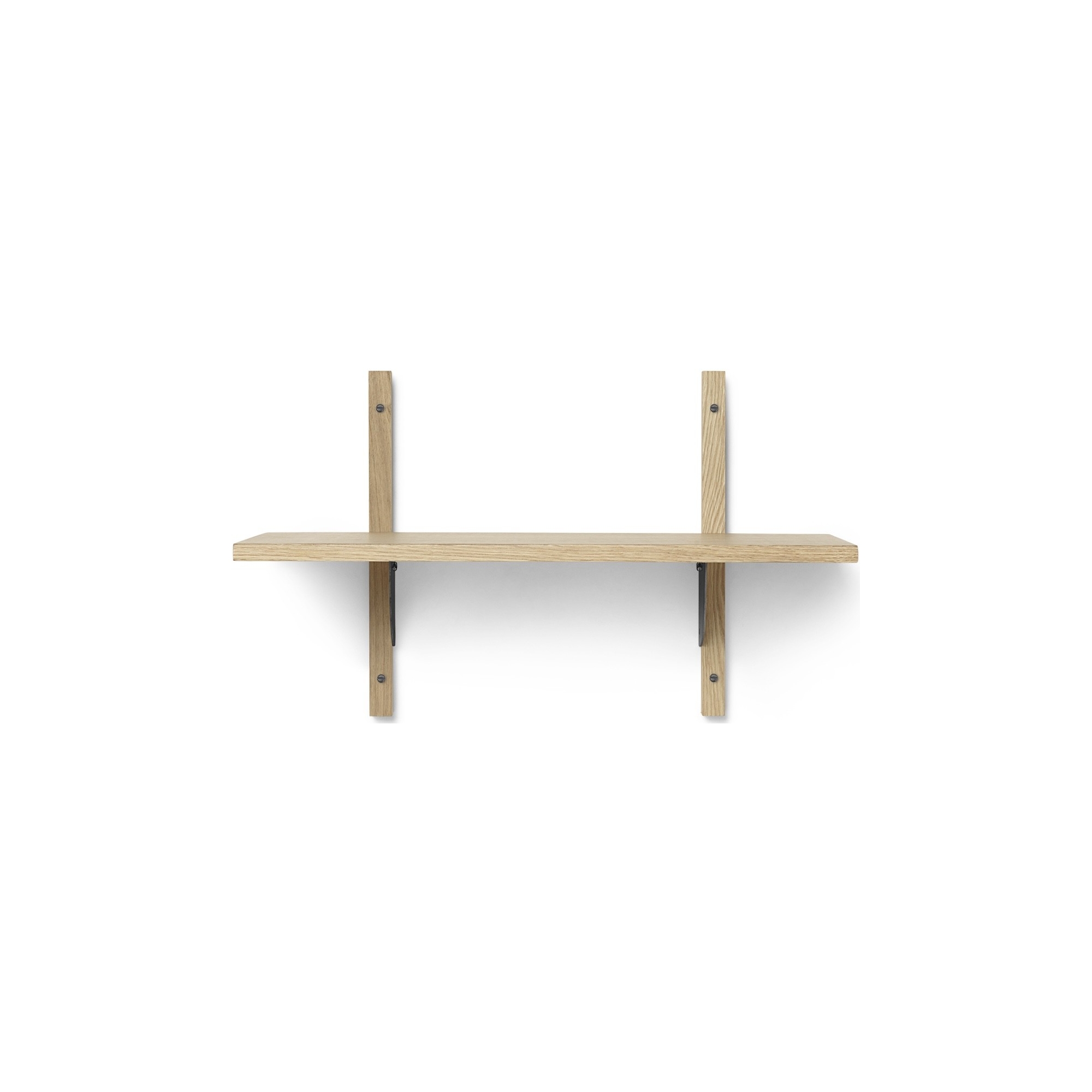 Sector Shelf – Simple and Narrow – Oak / Black Brass - Ferm Living