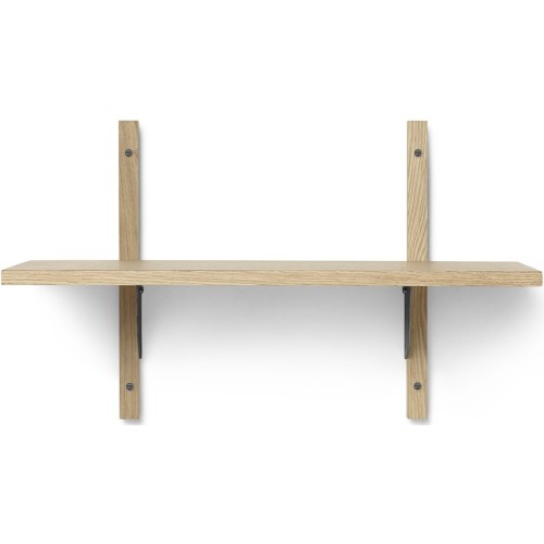 Sector Shelf – Simple and Narrow – Oak / Black Brass - Ferm Living