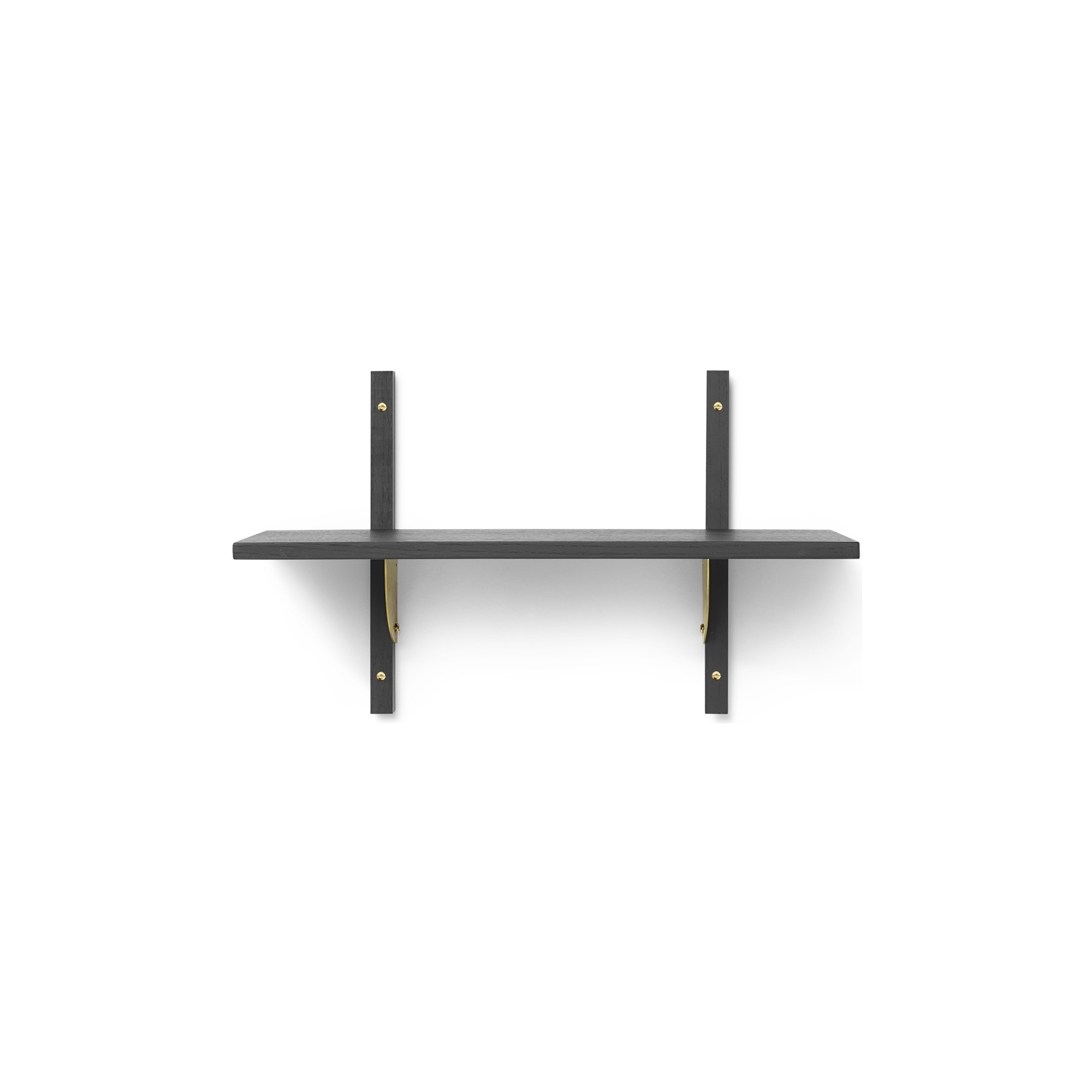 Sector Shelf – Simple and Narrow – Black ash / Brass - Ferm Living