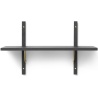 Sector Shelf – Simple and Narrow – Black ash / Brass - Ferm Living