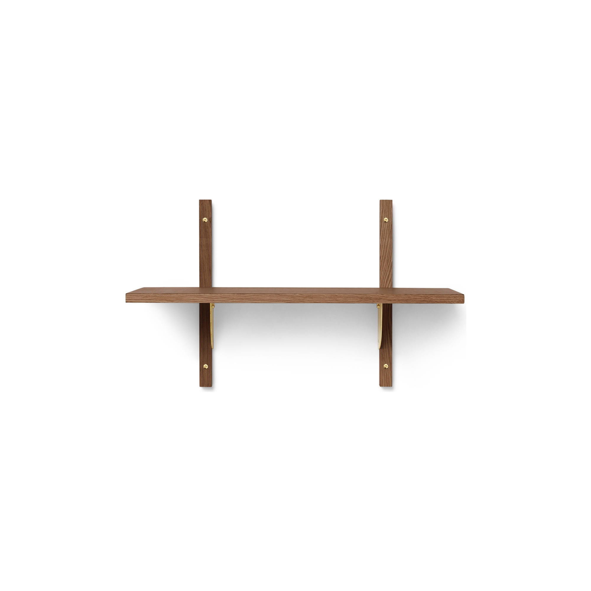 Sector Shelf – Simple and Narrow – Smoked oak / Brass - Ferm Living