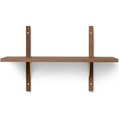 Sector Shelf – Simple and Narrow – Smoked oak / Brass - Ferm Living