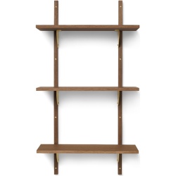 Sector Shelf – Triple and Narrow – Smoked brass / Brass - Ferm Living