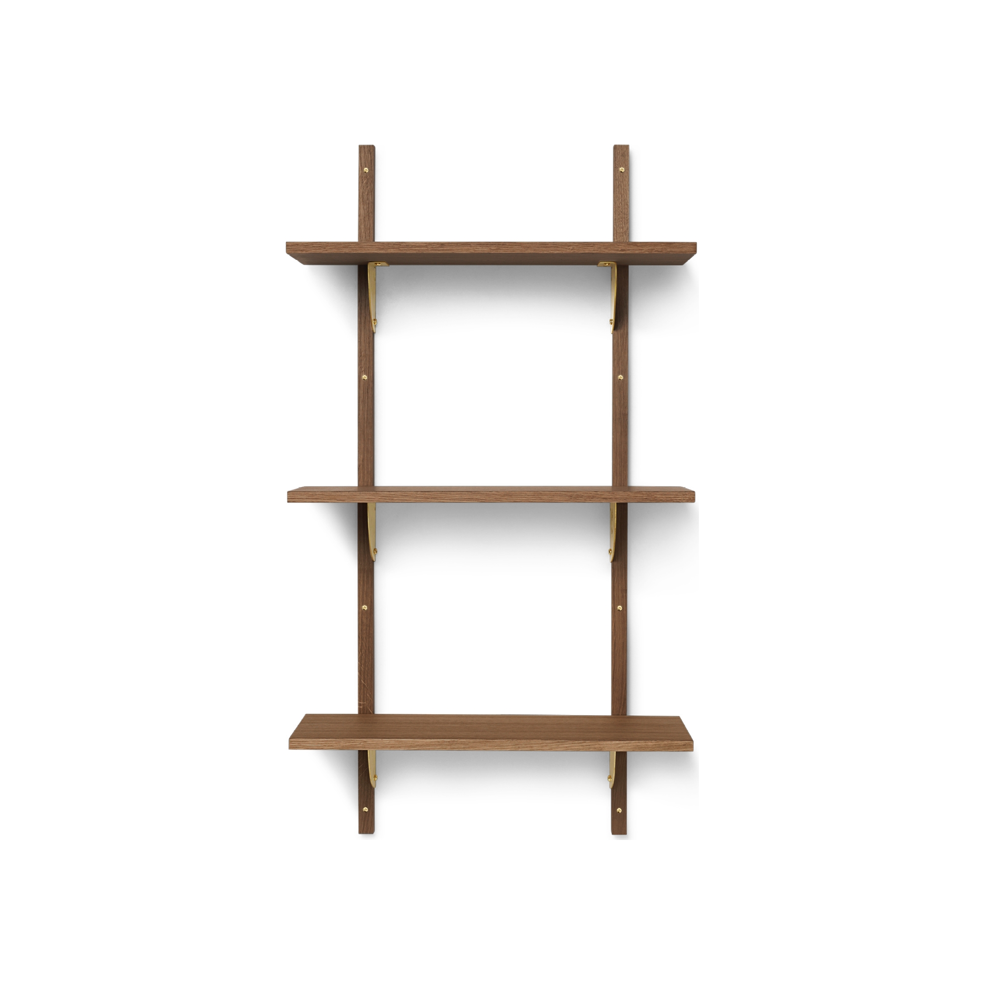 Étagère Sector – Triple et Étroite – Chêne fumé / Laiton - Ferm Living