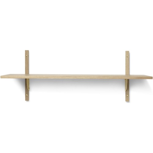 Sector Shelf – Simple and Wide – Oak / Brass - Ferm Living