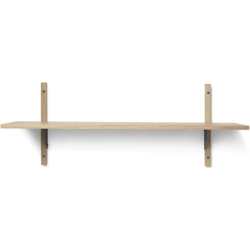 Sector Shelf – Simple and Wide – Oak / Black brass - Ferm Living