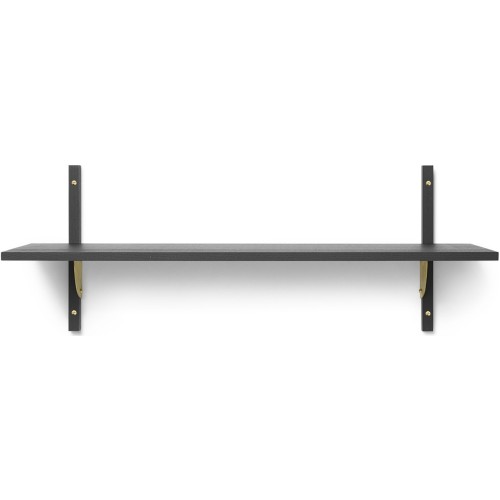 Sector Shelf – Simple and Wide – Black ash / Brass - Ferm Living