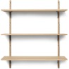 Sector Shelf – Triple and Wide – Oak / Black brass - Ferm Living