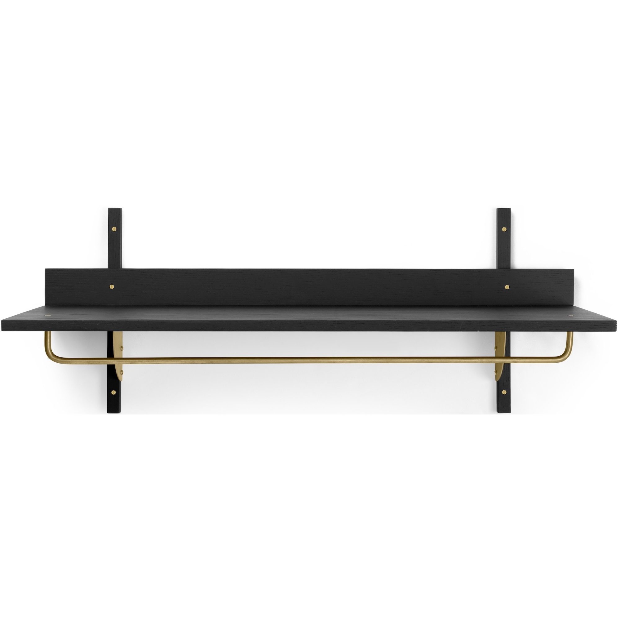 Sector Rack Shelf – Black ash / Brass - Ferm Living