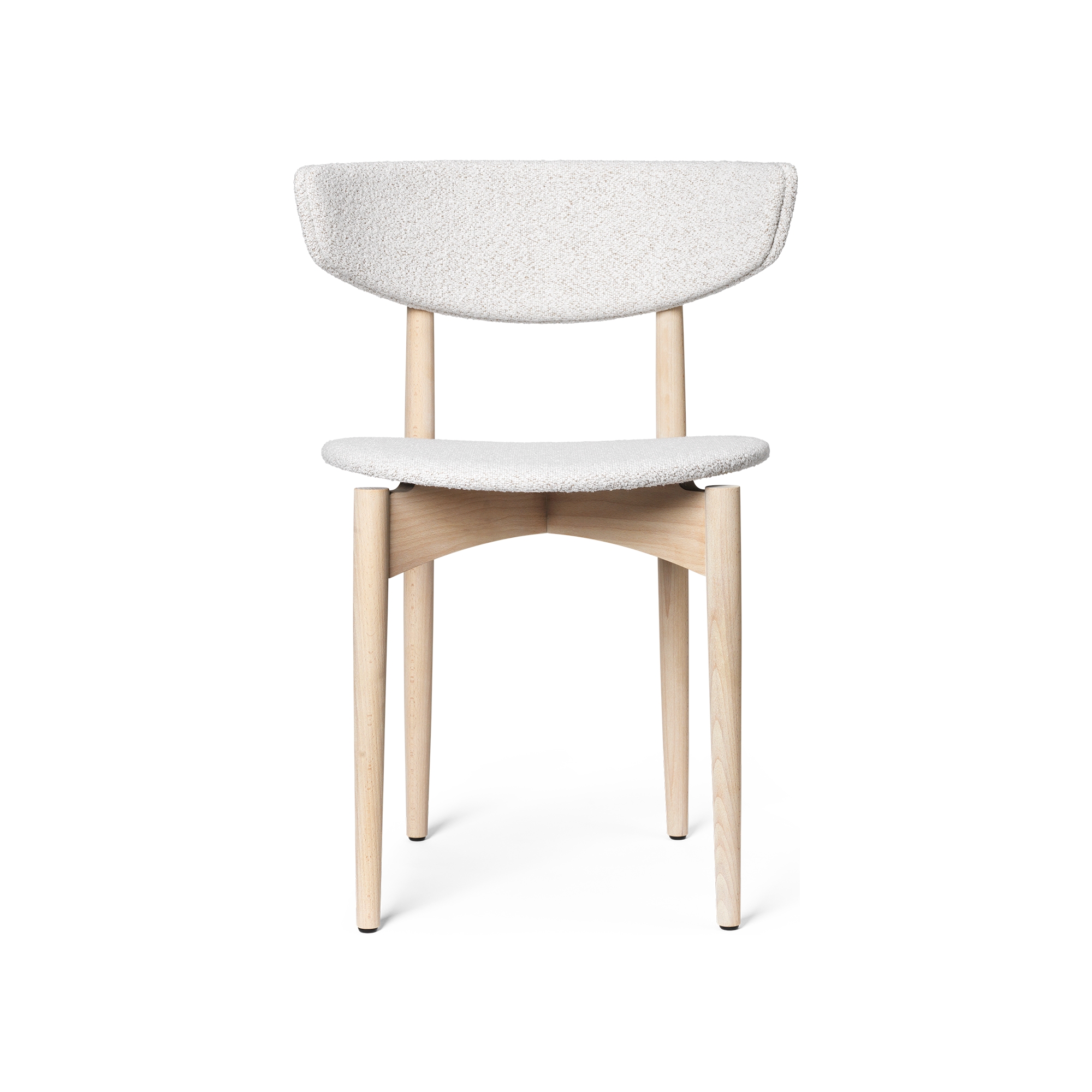 Herman Chair – Upholstered Seat and Backrest – White oiled beech + Soft Bouclé Off-White/Sand - Ferm Living