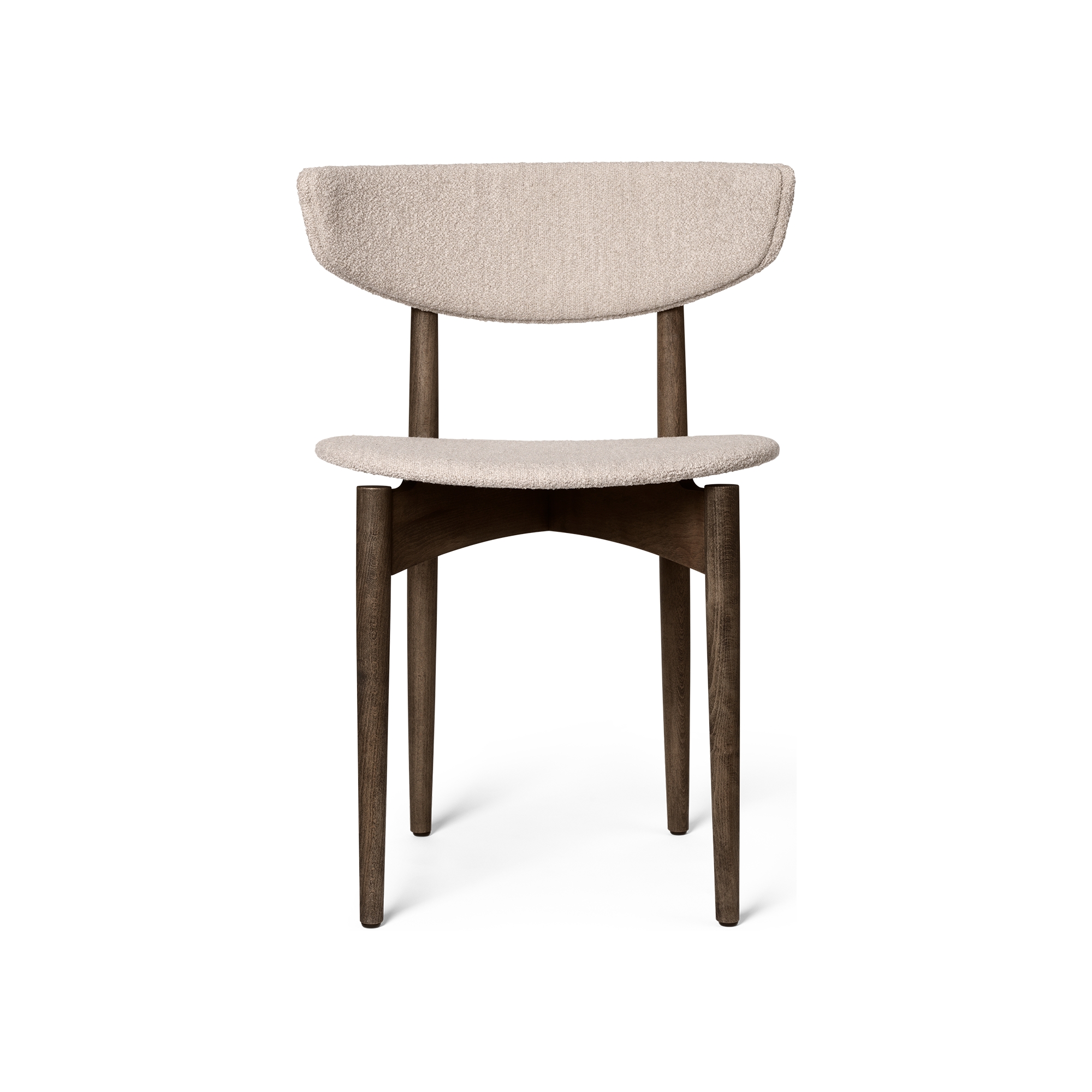 Herman Chair – Upholstered Seat and Backrest – Dark Stained Beech + Soft Bouclé Natural - Ferm Living