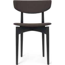 Herman Chair – Upholstered Seat and Backrest – Black painted ash + Grain Chocolate - Ferm Living