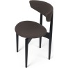 Herman Chair – Upholstered Seat and Backrest – Black painted ash + Grain Chocolate - Ferm Living