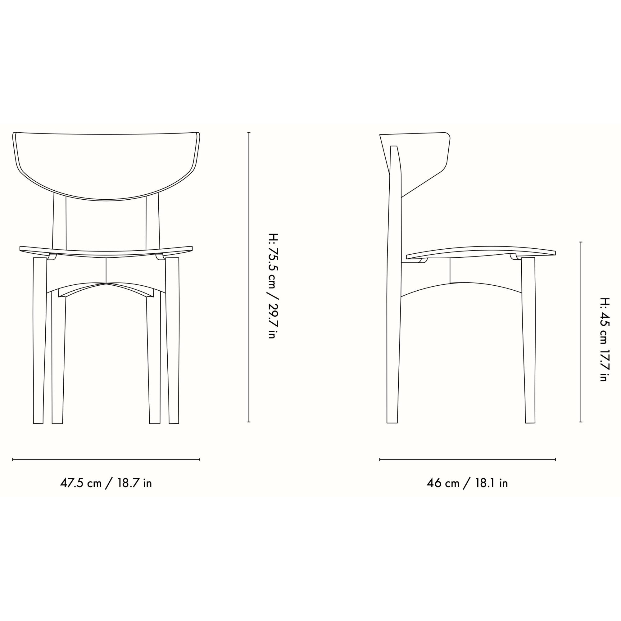 Chaise Herman Bois – Assise Rembourrée - Ferm Living