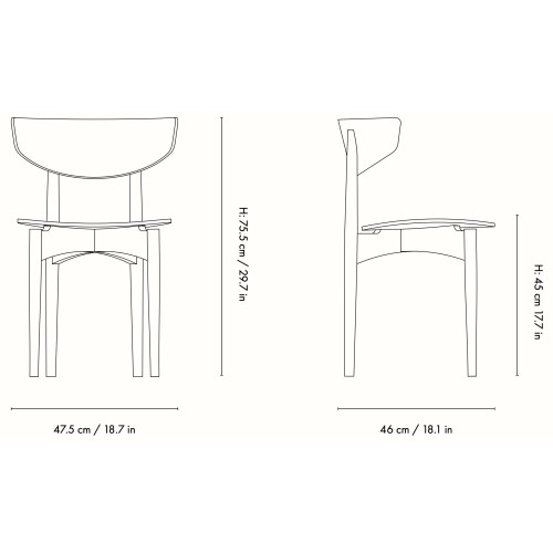 Herman Chair Wood – Upholstered seat and back - Ferm Living