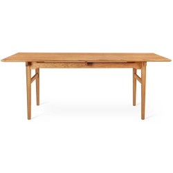 CH327 Table – 248 x 95 cm – table top oiled teak / legs oiled oak - Carl Hansen & Søn