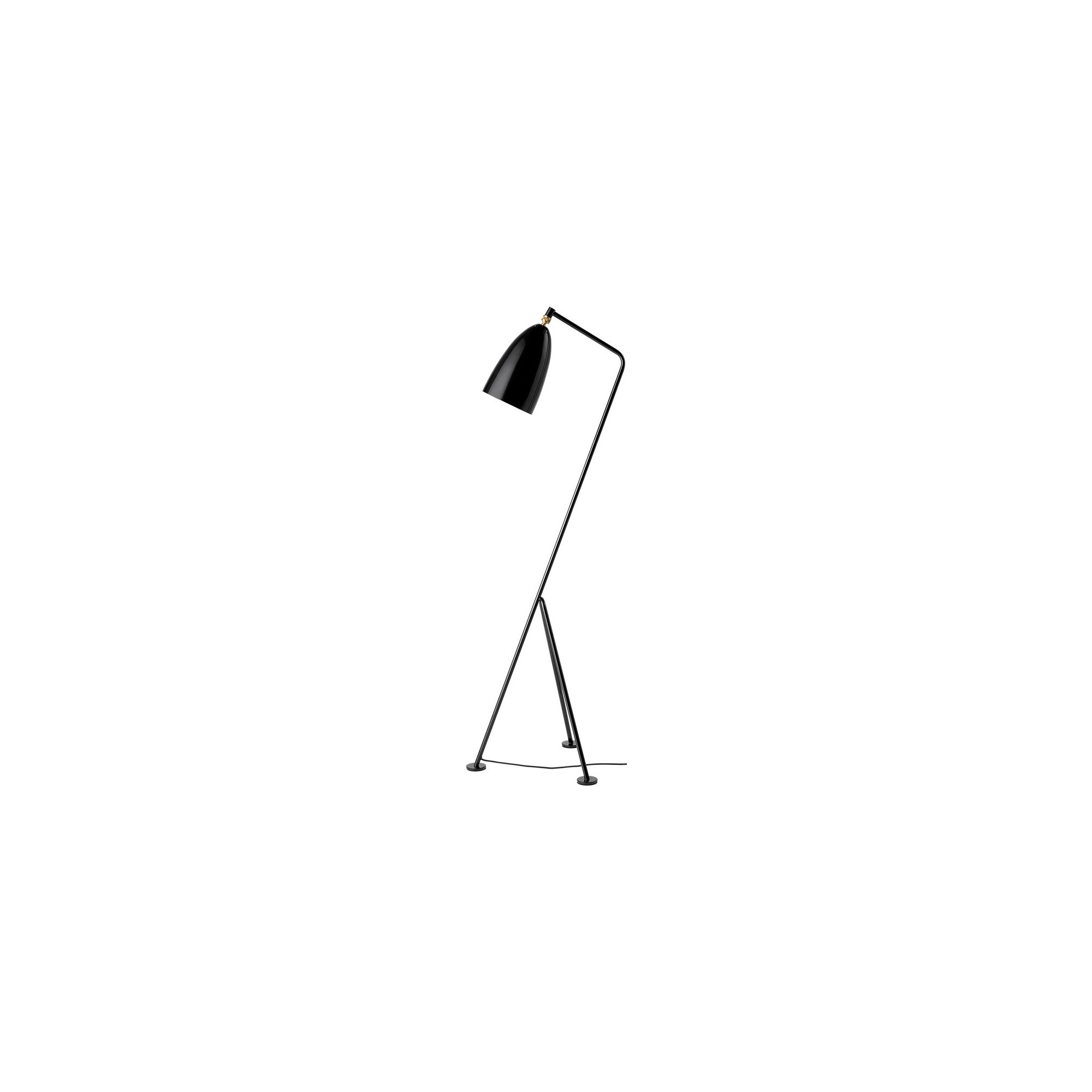 glossy black - Gräshoppa floor lamp - Gubi