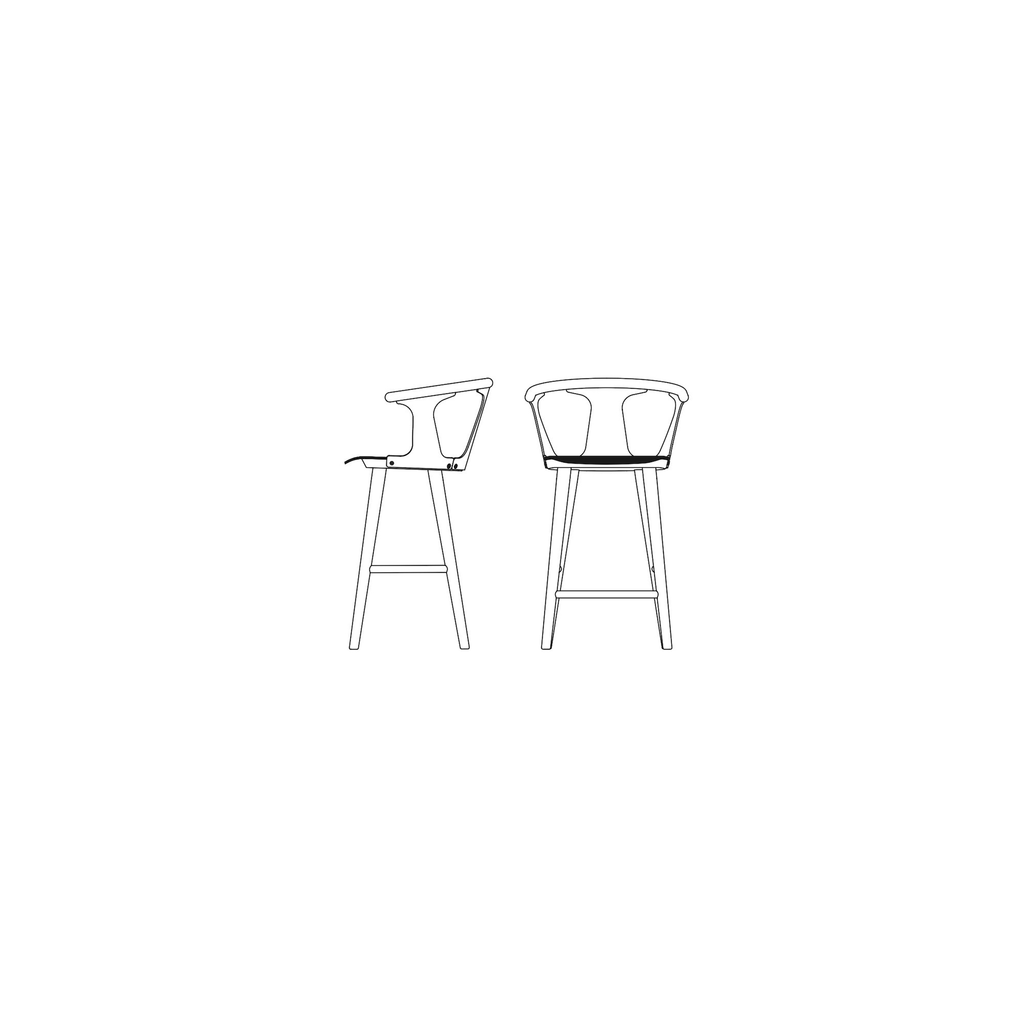 assise rembourrée - In Between barstool - &Tradition