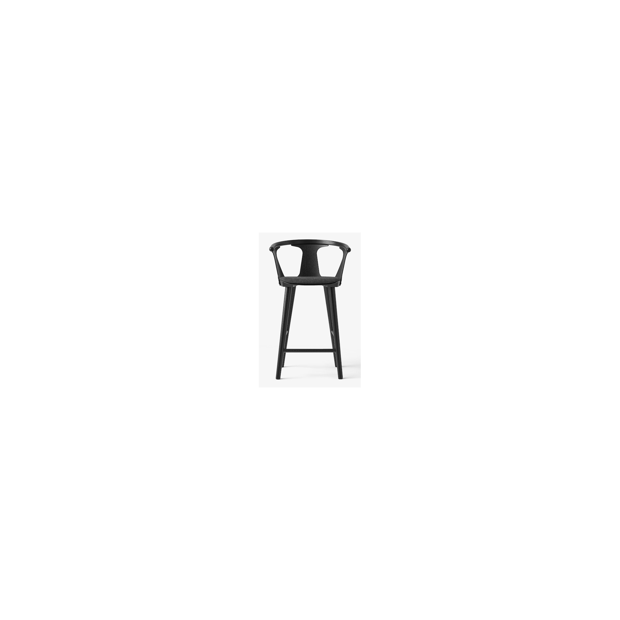 Fiord 191 + black lacquered oak - In Between barstool - &Tradition