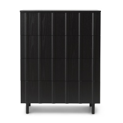 80 x 45 x H104,6 cm – Soft Black – buffet RIB - Normann Copenhagen