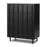 80 x 45 x H104,6 cm – Soft Black – RIB Sideboard - Normann Copenhagen