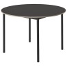 black laminate + plywood edge + black base - Base round table - Muuto