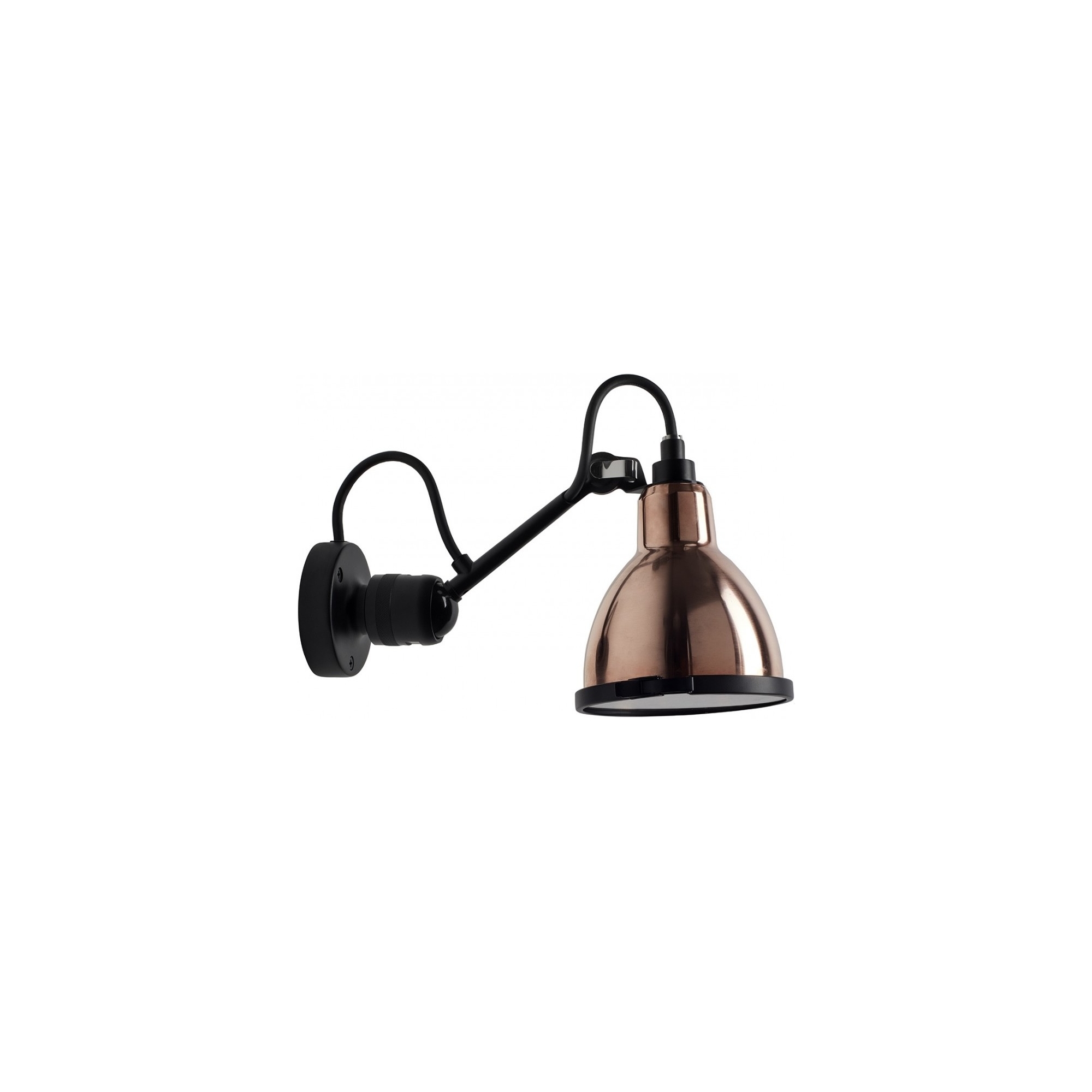 Gras 304 classic outdoor seaside – Black / round raw copper, white inside - DCW éditions