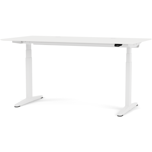 Bureau ajustable HiLow 3 – 160 x 80 cm – Micro stratifié Snow / Base snow - Montana