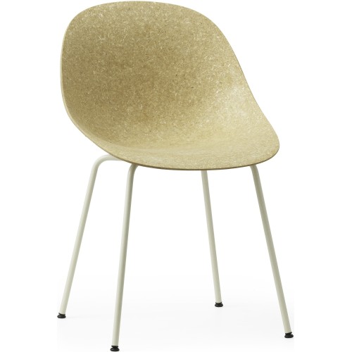 Chaise Mat – Sans accoudoir – Chanvre + Base crème - Normann Copenhagen