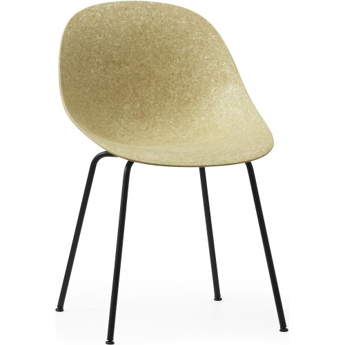 Mat Chair – Without armrest – Hemp + Black base - Normann Copenhagen