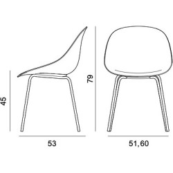 Mat Chair – Without armrest – Front upholstered - Normann Copenhagen